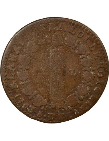 Louis XVI au Faisceau 12 deniers Cuivre 1793 L Bayonne