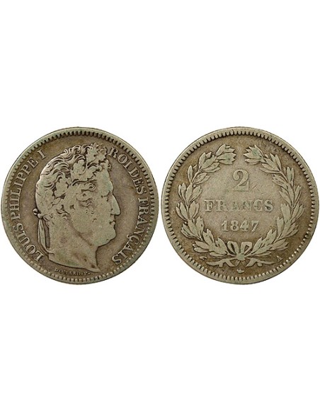 Louis-Philippe Ier 2 francs Argent 1847 A - Paris