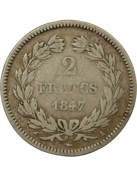Louis-Philippe Ier 2 francs Argent 1847 A - Paris