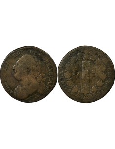 Louis XVI au Faisceau 12 deniers Cuivre 1792 BB Strasbourg