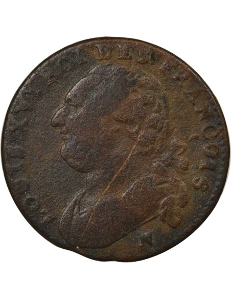 Louis XVI au Faisceau 12 deniers Cuivre 1792 N Montpellier