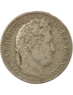 Louis-Philippe Ier Tête Laurée 1 franc Argent 1844 A - Paris 2