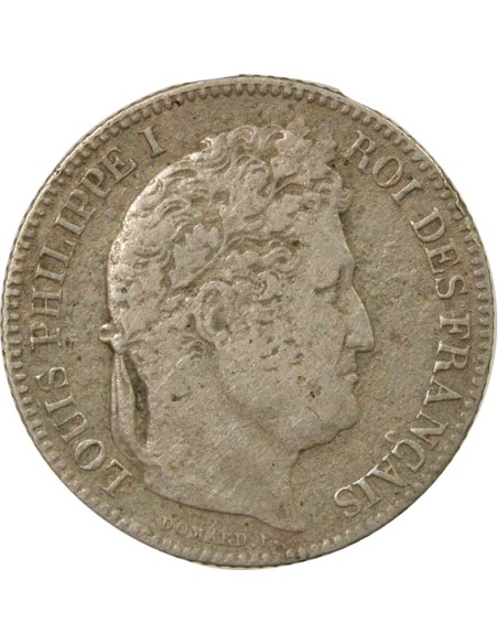 Louis-Philippe Ier Tête Laurée 1 franc Argent 1844 A - Paris