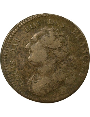 Louis XVI au Faisceau 12 deniers Cuivre 1792 BB Strasbourg