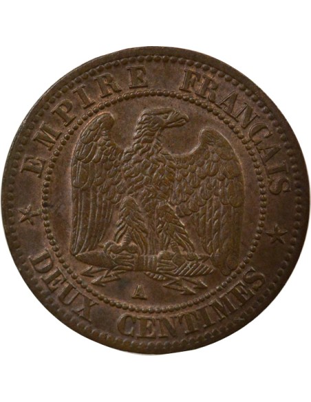 Napoléon III Tête nue 2 centimes Bronze 1857 A - Paris