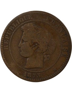 Cérès 10 centimes Bronze 1875 A - Paris 2