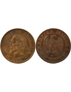 Napoléon III Tête nue 5 centimes Bronze 1853 MA Marseille