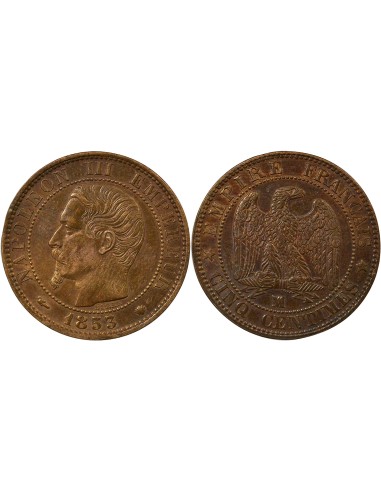 Napoléon III Tête nue 5 centimes Bronze 1853 MA Marseille