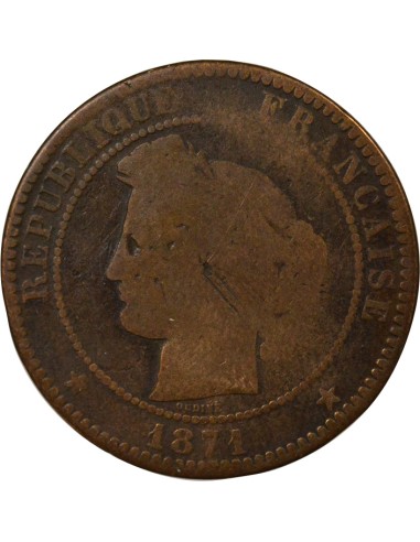 10 centimes Bronze 1871 K Bordeaux