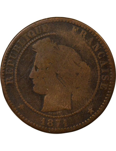 10 centimes Bronze 1871 K Bordeaux