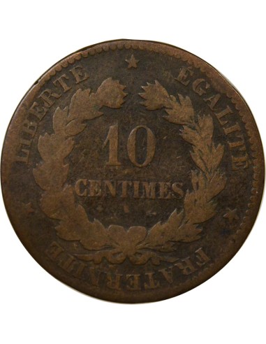 10 centimes Bronze 1871 K Bordeaux