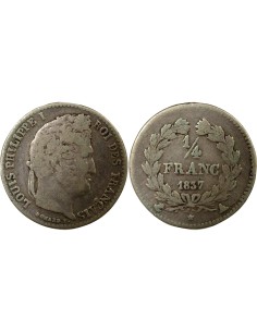 Louis-Philippe Ier 1/4 franc Argent 1837 A - Paris