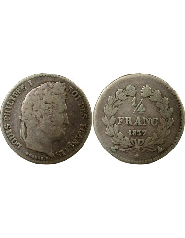 Louis-Philippe Ier 1/4 franc Argent 1837 A - Paris