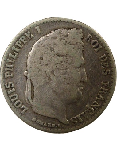 Louis-Philippe Ier 1/4 franc Argent 1837 A - Paris