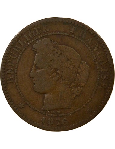 Cérès 10 centimes Bronze 1876 A - Paris