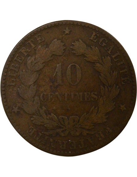 Cérès 10 centimes Bronze 1876 A - Paris