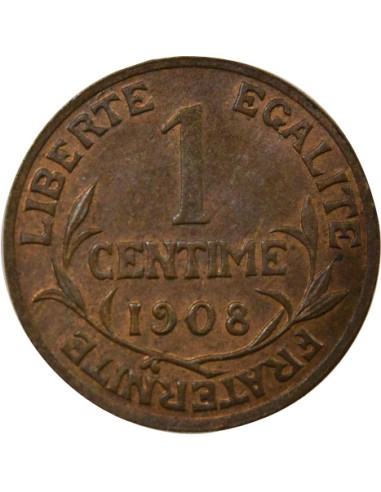 1 centime Bronze 1908 A Paris
