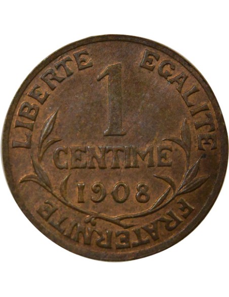 1 centime Bronze 1908 A Paris