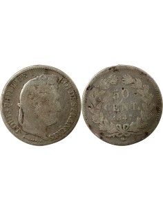 Louis-Philippe Ier 50 centimes Argent 1847 A - Paris