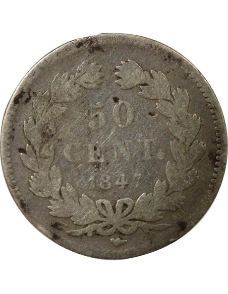 Louis-Philippe Ier 50 centimes Argent 1847 A - Paris
