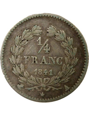 Louis-Philippe Ier 1/4 franc Argent 1841 A - Paris
