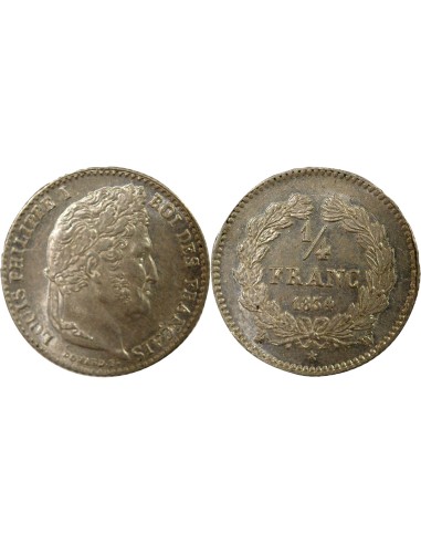 Louis-Philippe Ier 1/4 franc Argent 1834 W Lille