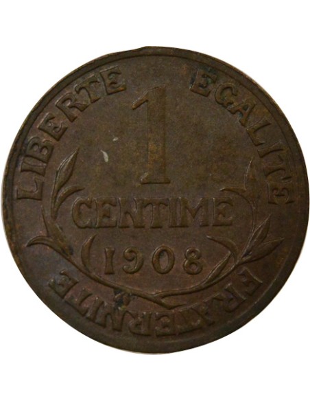 1 centime Bronze 1908 A Paris