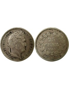 Louis-Philippe Ier 1/4 franc Argent 1845 B Rouen
