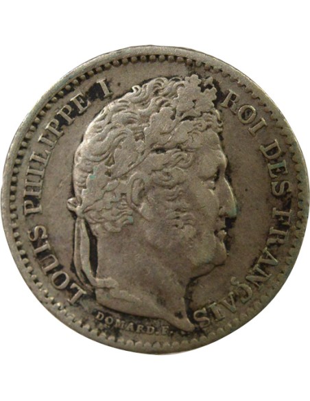 Louis-Philippe Ier 1/4 franc Argent 1845 B Rouen