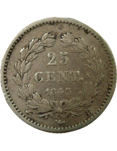 Louis-Philippe Ier 1/4 franc Argent 1845 B Rouen