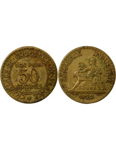 Chambre de Commerce 50 centimes Cuivre-Aluminium 1929 A Paris