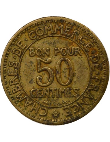 Chambre de Commerce 50 centimes Cuivre-Aluminium 1929 A Paris