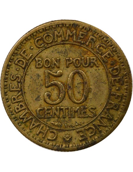 Chambre de Commerce 50 centimes Cuivre-Aluminium 1929 A Paris