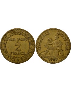 Chambre de Commerce 2 francs Cuivre-Aluminium 1920 A Paris