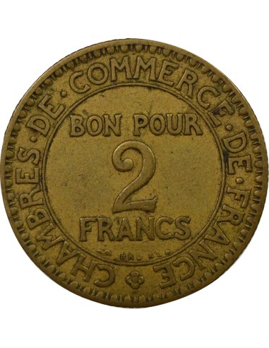 Chambre de Commerce 2 francs Cuivre-Aluminium 1920 A Paris