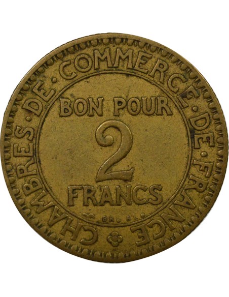 Chambre de Commerce 2 francs Cuivre-Aluminium 1920 A Paris