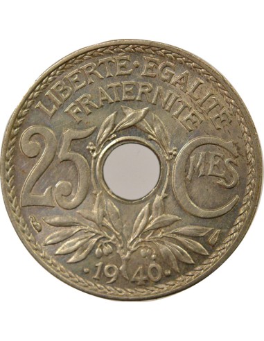 Lindauer 25 centimes Maillechort 1940 A Paris