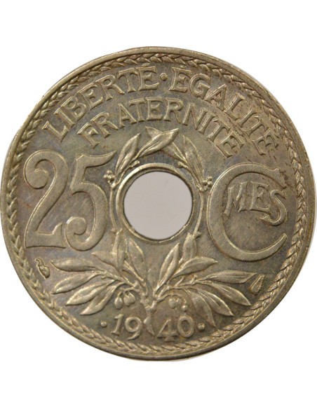 Lindauer 25 centimes Maillechort 1940 A Paris