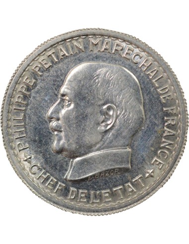 Pétain Type adopté 5 francs Aluminium 1941 A Paris