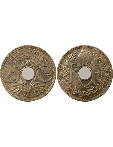 Lindauer 25 centimes Maillechort 1940 A Paris