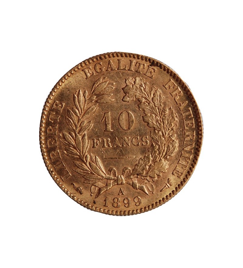 10 FRANCS OR CERES 1899 A PARIS