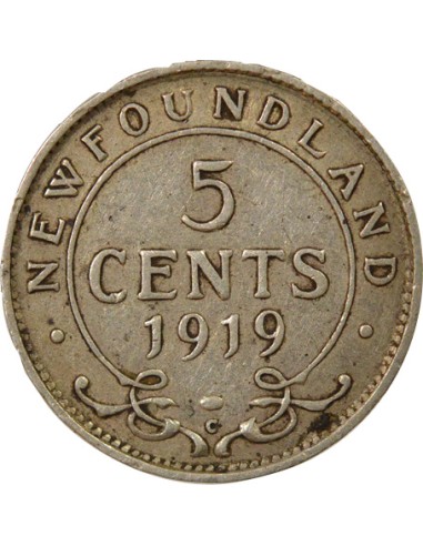Empereur des Indes 5 cents Argent 1919 Ottawa