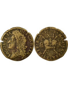 Irlande Roi Jacques II 12 pence Laiton 1689