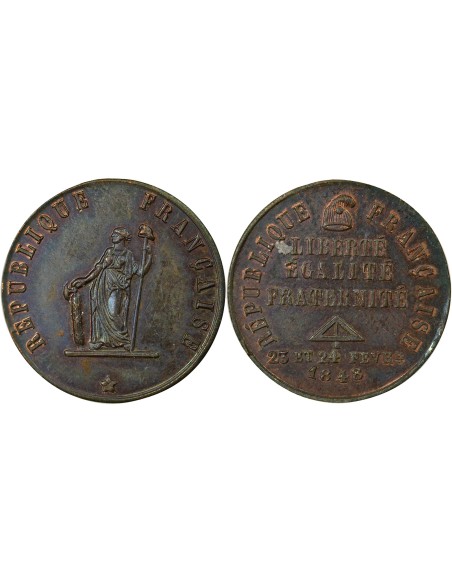 Révolution de Février 1 médaille Cuivre 1848