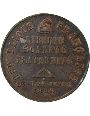 Révolution de Février 1 médaille Cuivre 1848
