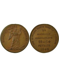 Exemple aux Peuples 1 médaille Cuivre 1848