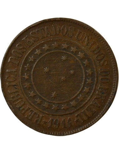 Brésil 40 reis Cuivre 1911