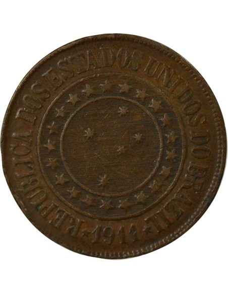 Brésil 40 reis Cuivre 1911