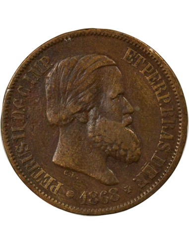 Brésil Pedro II 20 reis Cuivre 1868