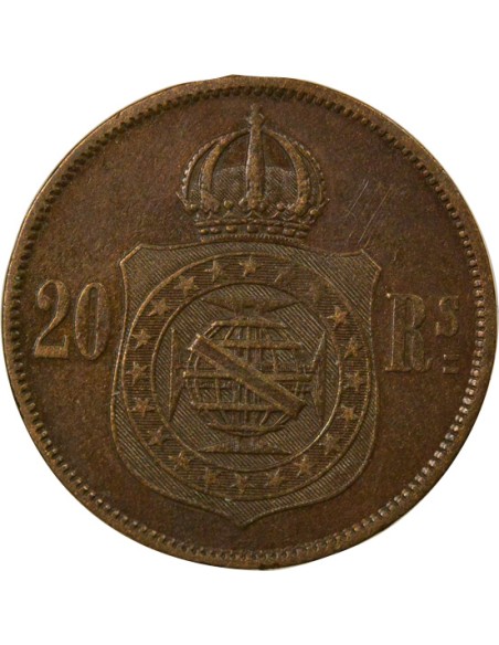 Brésil Pedro II 20 reis Cuivre 1868